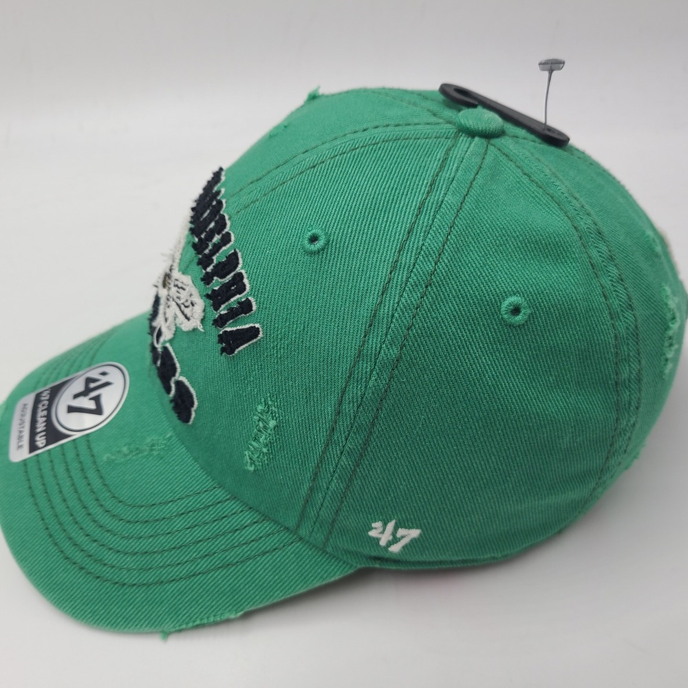 Philadelphia Eagles Hat Strapback 47 Brand Clean Up Green NFL Distressed Men - Picture 5 of 12